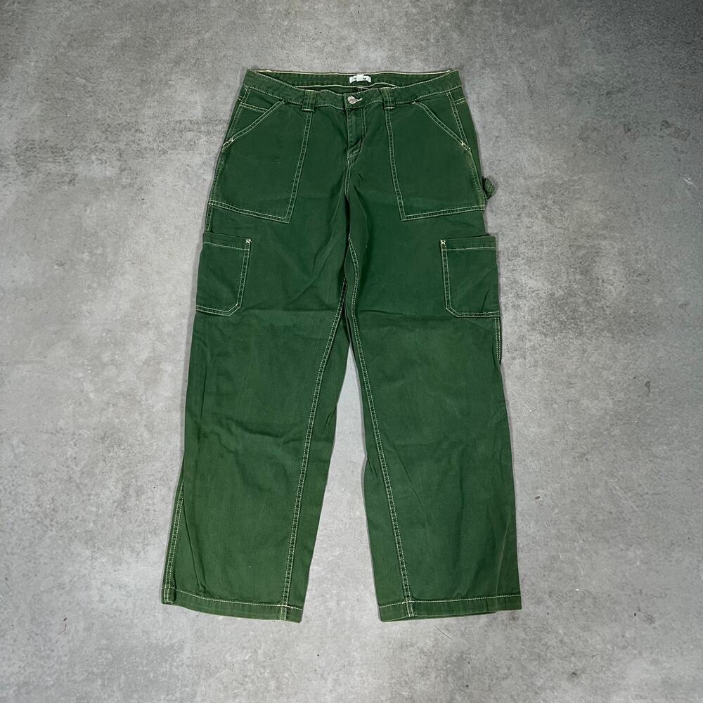 Garage Green Wide Leg Cargo Pants Women's Size 13 Baggy